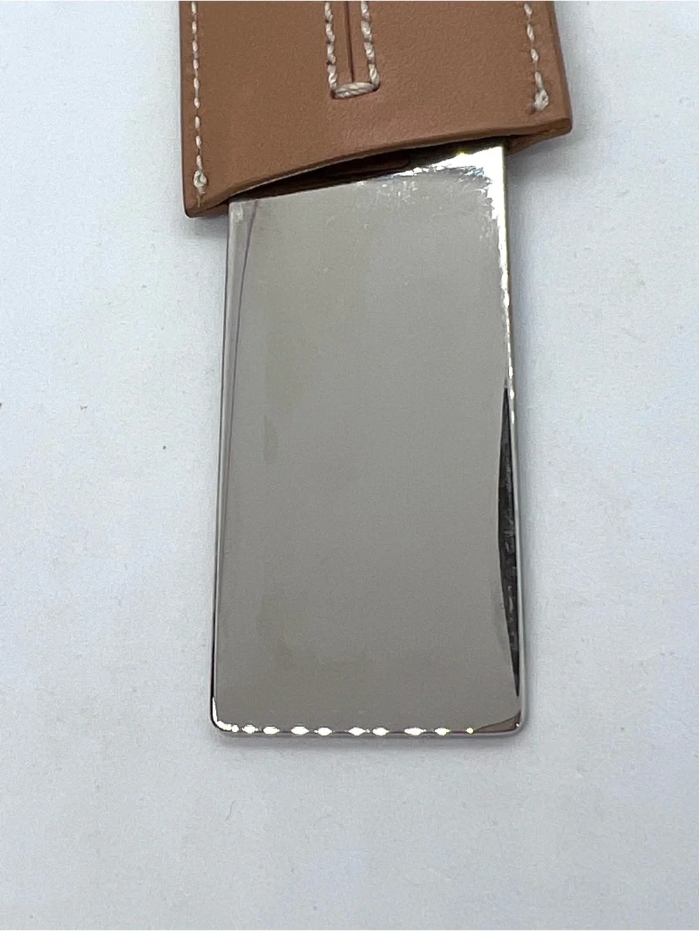 Tod’s Leather Keychain Mirror Travel Compact Tan w/ Branded Box & Cloth Italy